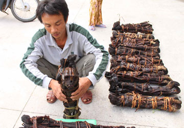 Nguyễn[-]Văn[-]Hải[-]và[-]tang[-]vật.[-]Ảnh:[-]TTO